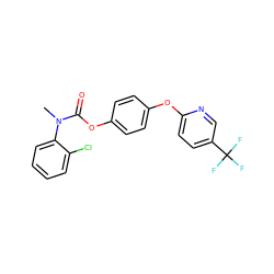 CN(C(=O)Oc1ccc(Oc2ccc(C(F)(F)F)cn2)cc1)c1ccccc1Cl ZINC000028826698