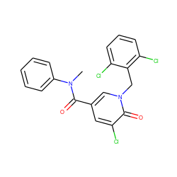 CN(C(=O)c1cc(Cl)c(=O)n(Cc2c(Cl)cccc2Cl)c1)c1ccccc1 ZINC000001400050