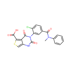 CN(C(=O)c1ccc(Cl)c(-n2c(=O)[nH]c3csc(C(=O)O)c3c2=O)c1)c1ccccc1 ZINC000137016241