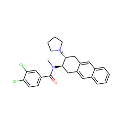 CN(C(=O)c1ccc(Cl)c(Cl)c1)[C@@H]1Cc2cc3ccccc3cc2C[C@H]1N1CCCC1 ZINC000029558739