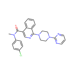 CN(C(=O)c1cnc(N2CCN(c3ncccn3)CC2)c2ccccc12)c1ccc(Cl)cc1 ZINC000020104068