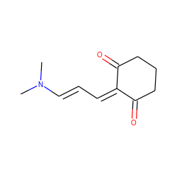 CN(C)/C=C/C=C1C(=O)CCCC1=O ZINC000049563538