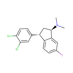 CN(C)[C@@H]1C[C@@H](c2ccc(Cl)c(Cl)c2)c2ccc(I)cc21 ZINC000013835782