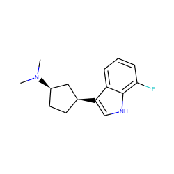 CN(C)[C@@H]1CC[C@H](c2c[nH]c3c(F)cccc23)C1 ZINC000038919173