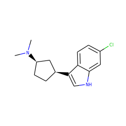 CN(C)[C@@H]1CC[C@H](c2c[nH]c3cc(Cl)ccc23)C1 ZINC000038920560