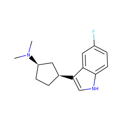 CN(C)[C@@H]1CC[C@H](c2c[nH]c3ccc(F)cc23)C1 ZINC000038418468