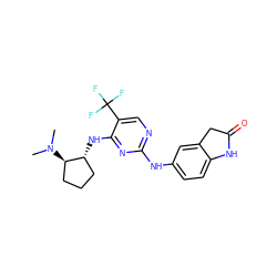 CN(C)[C@@H]1CCC[C@H]1Nc1nc(Nc2ccc3c(c2)CC(=O)N3)ncc1C(F)(F)F ZINC000045498532