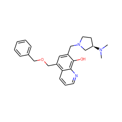 CN(C)[C@@H]1CCN(Cc2cc(COCc3ccccc3)c3cccnc3c2O)C1 ZINC000036380690