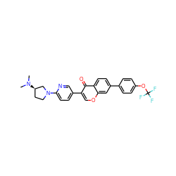 CN(C)[C@@H]1CCN(c2ccc(-c3coc4cc(-c5ccc(OC(F)(F)F)cc5)ccc4c3=O)cn2)C1 ZINC000036351532