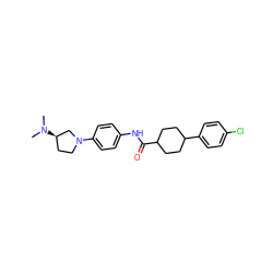 CN(C)[C@@H]1CCN(c2ccc(NC(=O)C3CCC(c4ccc(Cl)cc4)CC3)cc2)C1 ZINC000028120986