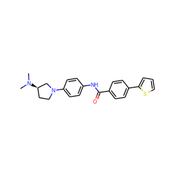 CN(C)[C@@H]1CCN(c2ccc(NC(=O)c3ccc(-c4cccs4)cc3)cc2)C1 ZINC000028123329