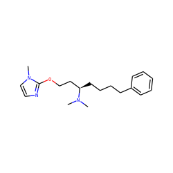 CN(C)[C@H](CCCCc1ccccc1)CCOc1nccn1C ZINC000473091418