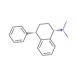 CN(C)[C@H]1CC[C@@H](c2ccccc2)c2ccccc21 ZINC000005764878