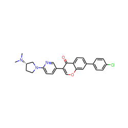 CN(C)[C@H]1CCN(c2ccc(-c3coc4cc(-c5ccc(Cl)cc5)ccc4c3=O)cn2)C1 ZINC000036351550