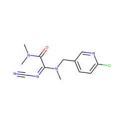 CN(C)C(=O)/C(=N\C#N)N(C)Cc1ccc(Cl)nc1 ZINC000103190412