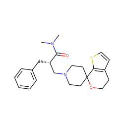 CN(C)C(=O)[C@@H](Cc1ccccc1)CN1CCC2(CC1)OCCc1ccsc12 ZINC000084687987