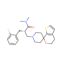 CN(C)C(=O)[C@@H](Cc1ccccc1F)CN1CCC2(CC1)OCCc1ccsc12 ZINC000084672547