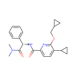 CN(C)C(=O)[C@@H](NC(=O)c1ccc(C2CC2)c(OCC2CC2)n1)c1ccccc1 ZINC000207735921