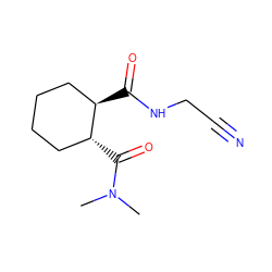 CN(C)C(=O)[C@@H]1CCCC[C@H]1C(=O)NCC#N ZINC000095552585