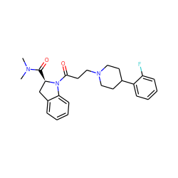 CN(C)C(=O)[C@@H]1Cc2ccccc2N1C(=O)CCN1CCC(c2ccccc2F)CC1 ZINC000084725063