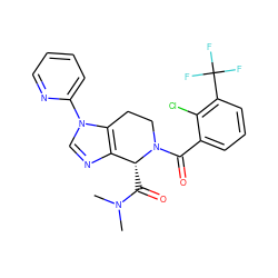 CN(C)C(=O)[C@@H]1c2ncn(-c3ccccn3)c2CCN1C(=O)c1cccc(C(F)(F)F)c1Cl ZINC000218370057