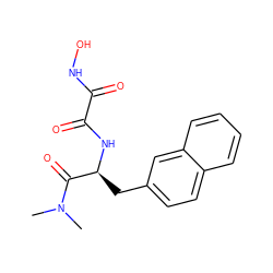 CN(C)C(=O)[C@H](Cc1ccc2ccccc2c1)NC(=O)C(=O)NO ZINC000013439901