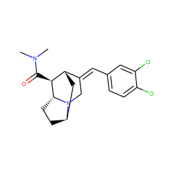 CN(C)C(=O)[C@H]1[C@H]2C[C@H]3CC[C@H]1N3C/C2=C\c1ccc(Cl)c(Cl)c1 ZINC000261130114