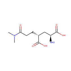 CN(C)C(=O)CC[C@H](C[C@H](N)C(=O)O)C(=O)O ZINC000095598106