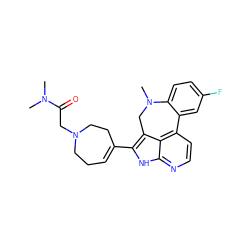 CN(C)C(=O)CN1CCC=C(c2[nH]c3nccc4c3c2CN(C)c2ccc(F)cc2-4)CC1 ZINC001772652105