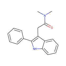 CN(C)C(=O)Cc1c(-c2ccccc2)[nH]c2ccccc12 ZINC000000008137