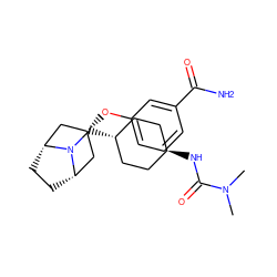 CN(C)C(=O)N[C@H]1CC[C@H](CN2[C@H]3CC[C@@H]2C[C@H](Oc2cccc(C(N)=O)c2)C3)CC1 ZINC000101363718