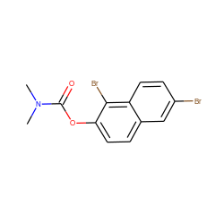 CN(C)C(=O)Oc1ccc2cc(Br)ccc2c1Br ZINC000000947983