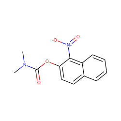 CN(C)C(=O)Oc1ccc2ccccc2c1[N+](=O)[O-] ZINC000084904189