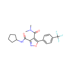 CN(C)C(=O)c1c(C(=O)NC2CCCC2)noc1-c1ccc(C(F)(F)F)cc1 ZINC000072177984