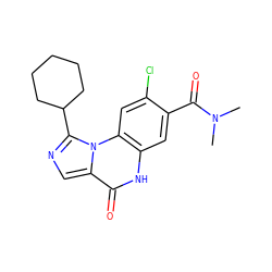 CN(C)C(=O)c1cc2[nH]c(=O)c3cnc(C4CCCCC4)n3c2cc1Cl ZINC000201422318