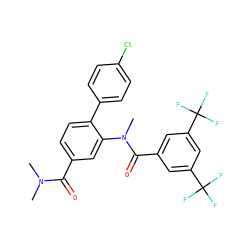 CN(C)C(=O)c1ccc(-c2ccc(Cl)cc2)c(N(C)C(=O)c2cc(C(F)(F)F)cc(C(F)(F)F)c2)c1 ZINC000026180889