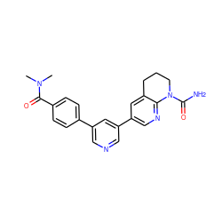 CN(C)C(=O)c1ccc(-c2cncc(-c3cnc4c(c3)CCCN4C(N)=O)c2)cc1 ZINC001772613699