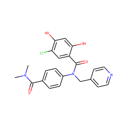 CN(C)C(=O)c1ccc(N(Cc2ccncc2)C(=O)c2cc(Cl)c(O)cc2O)cc1 ZINC000653768316