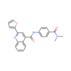 CN(C)C(=O)c1ccc(NC(=O)c2cc(-c3ccco3)nc3ccccc23)cc1 ZINC000012796022