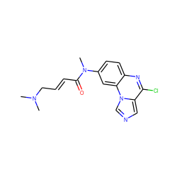 CN(C)C/C=C/C(=O)N(C)c1ccc2nc(Cl)c3cncn3c2c1 ZINC000073164573