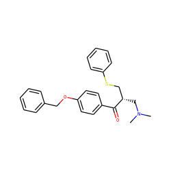 CN(C)C[C@@H](CSc1ccccc1)C(=O)c1ccc(OCc2ccccc2)cc1 ZINC000013741933
