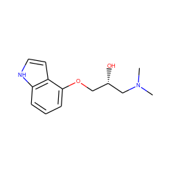 CN(C)C[C@@H](O)COc1cccc2[nH]ccc12 ZINC000026979303