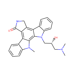 CN(C)C[C@@H](O)Cn1c2ccccc2c2c3c(c4c5ccccc5n(C)c4c21)C(=O)NC3 ZINC000001540644