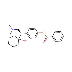 CN(C)C[C@@H](c1ccc(OC(=O)c2ccccc2)cc1)C1(O)CCCCC1 ZINC000034845619