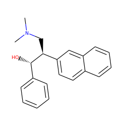 CN(C)C[C@@H](c1ccc2ccccc2c1)[C@@H](O)c1ccccc1 ZINC000001488041