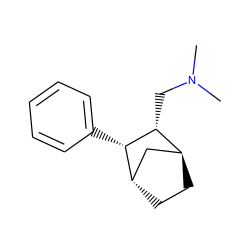 CN(C)C[C@@H]1[C@H]2CC[C@@H](C2)[C@@H]1c1ccccc1 ZINC000100822675