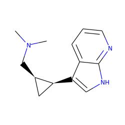 CN(C)C[C@@H]1C[C@@H]1c1c[nH]c2ncccc12 ZINC000028960023