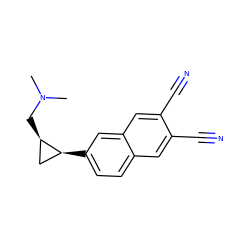 CN(C)C[C@@H]1C[C@@H]1c1ccc2cc(C#N)c(C#N)cc2c1 ZINC000028960565