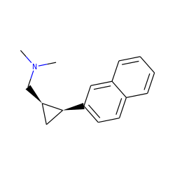 CN(C)C[C@@H]1C[C@@H]1c1ccc2ccccc2c1 ZINC000028960428