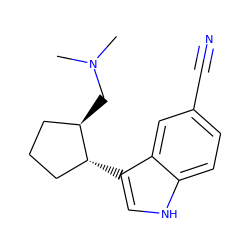 CN(C)C[C@@H]1CCC[C@H]1c1c[nH]c2ccc(C#N)cc12 ZINC000038438383